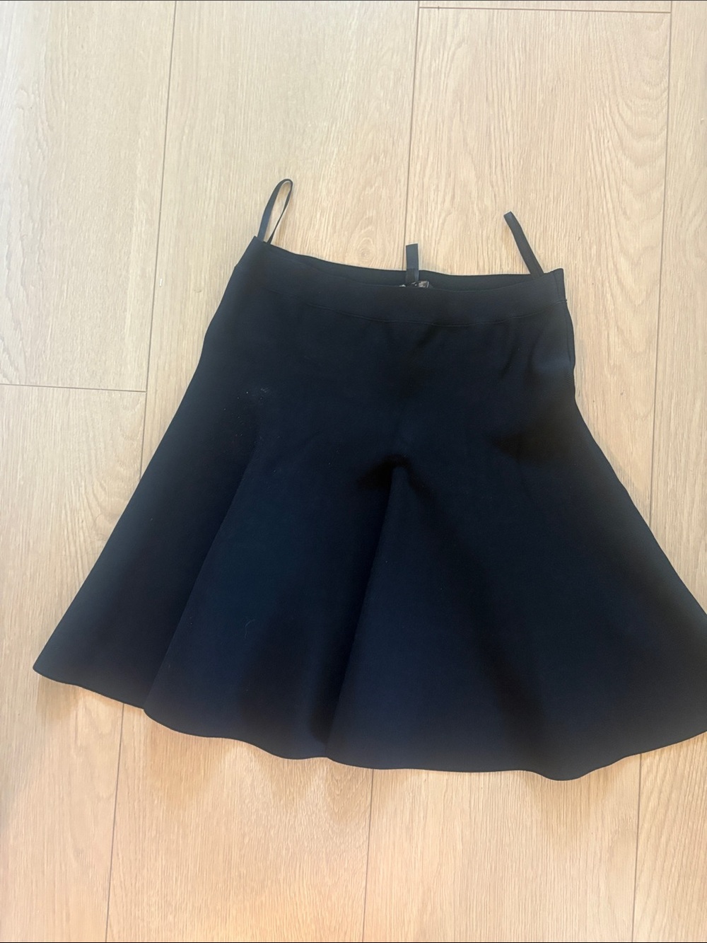 Black Fit Flare Skirt